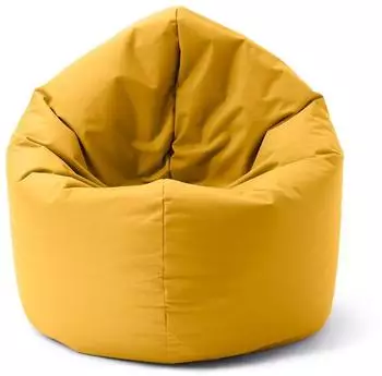 Lumaland Drops Sitzsack rund, indoor & outdoor, senfgelb, 300L (Ø 120x75cm)