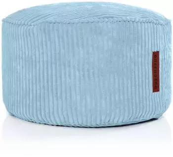 Green Bean Sitzhocker Pouf Cord, hellblau, &Oslash;45x25cm, EPS-F&uuml;llung (45x25)