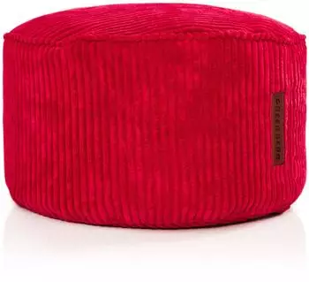 Green Bean Sitzhocker Pouf Cord 45x25cm EPS-F&uuml;llung, rot (Indoor)