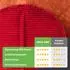 Green Bean Sitzhocker Pouf Cord 45x25cm EPS-Füllung, rot (Indoor)