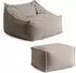 mokebo Snug Sitzsack mit Hocker, Bouclé, Taupe, 80x60x85cm (800002018072)