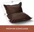 Green Bean Square XXL Sitzsack Kunstleder dunkelbraun 380L (140x180cm)