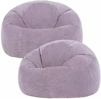 Icon Kingston Sitzsack Cord, lila, 85x50cm, 2er-Pack