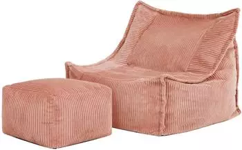 Icon Alto Kinder-Sitzsack & Hocker, Cord, rosa (EU1KALTOFSTJC038)