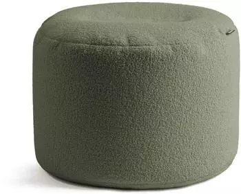 mokebo Mochi Pouf Bouclé rund, grün, 60x40x60cm
