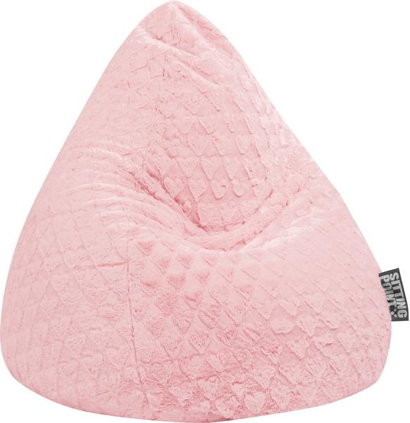 Sitting Point BeanBag Fluffy Hearts 220L Rose