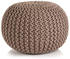 vidaXL Hand-made pouf Cotton 50 x 35 cm Brown