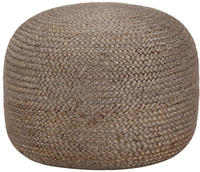 vidaXL Handgefertigter Sitzpuff Hellgrau 45 x 30 cm Jute