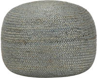 vidaXL Handgefertigter Sitzpuff Olivgr&uuml;n 45 x 30 cm Jute