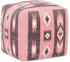 vidaXL Cube Beanbag Multicolor Cotton Pink