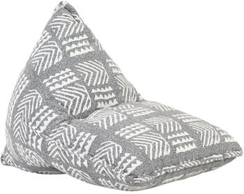 vidaXL Bean Bag with Back Grey/White Patchwork