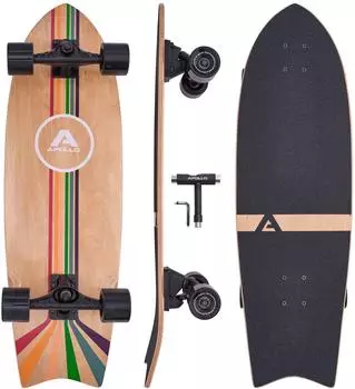 Apollo Surfskate Pro Midi Longboard 32 x 9,75" Stripes (11061)