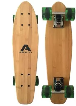 Apollo Fancy Board Wood Mini Cruiser Skateboard 22", classic green (11517)