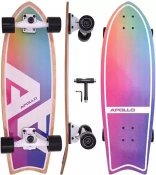 Apollo Rainbow Surfskate Pro Midi Longboard 30x9,5" (11063)