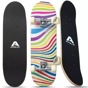 Apollo Retro Colors Kinderskateboard 71cm, ABEC 3