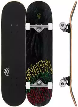 Enuff Three Tier Reloaded Komplett-Skateboard, schwarz, 8" x 32" (Three Tier Reloaded)