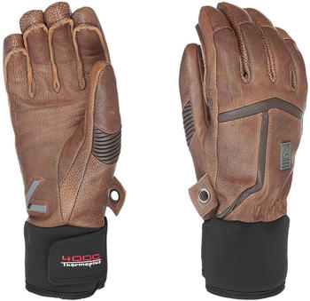 Level Off Piste Leather Gloves brown