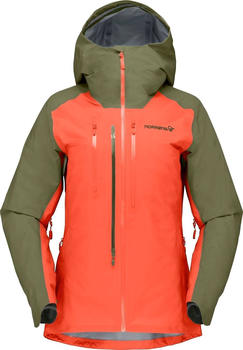 Norrøna Lyngen Gore-Tex Jacket Women olive night/orange alert
