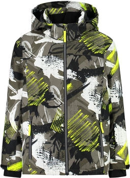 CMP Boy Jacket Snaps Hood (39W1924) olive/yellow fluo