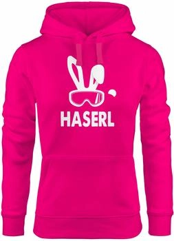 MoonWorks Kapuzen Pullover Ski-Haserl Ski-Hase