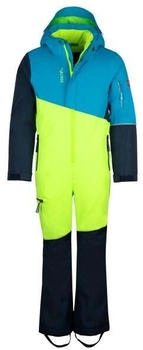 Trollkids Hallingdal Schneeanzug bunt coolLime vividBlue nightSky