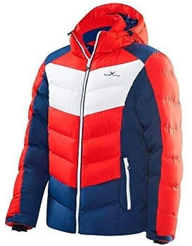 Black Crevice Skijacke rot blau weiß