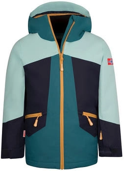 Trollkids Ski-Jacke RAULAND wasserblau teal-blau marine honig