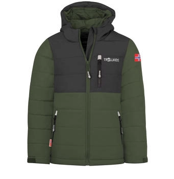 Trollkids Hemsedal XT Ski- und Winterjacke efeugrün schwarz