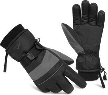 Normani 3M Thinsulate Winterhandschuhe grau schwarz