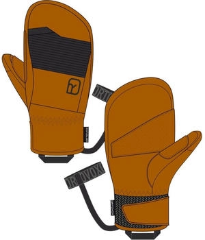 Ortovox Full Leather Mitten Handschuhe braun