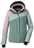 Killtec Skijacke KSW WMN Wind- und wasserdicht atmungsaktiv Colourblock-Design PFAs-frei graugrün