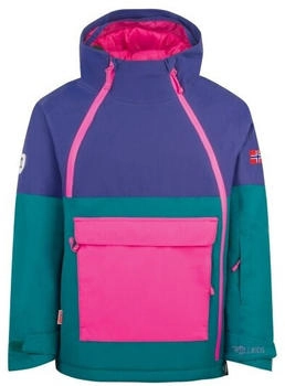 Trollkids Eikedalen Jacke Kinder midnightpetrol deepviolet darkpink