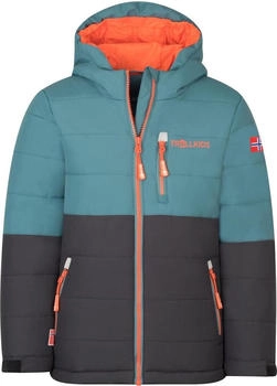 Trollkids Hemsedal Snow Jacket XT Skijacke grau t&uuml;rkis