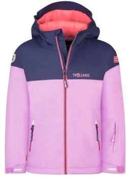 Trollkids Girl's Hallingdal Jacket Winterjacket lightviolet/deepviolet/coralpink