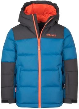 Trollkids Narvik Jacket Pro Winterjacke blau schwarz flame-orange