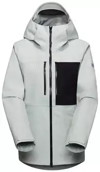 Mammut Stoney Hardshell Hooded Jacket Damen silber schwarz