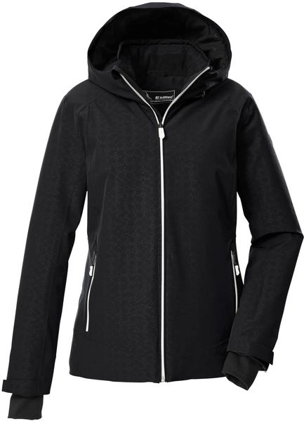 Killtec KSW 145 Giacca Da Sci Donna Con Cappuccio Staccabile: Impermeabile 10.000 Mm, Traspirante, Paraneve E Tasche, Nera - 3