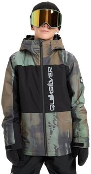 Quiksilver Snow Side Hit Block Jacke grün schwarz