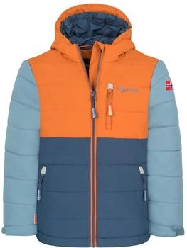 Trollkids Hemsedal Snow Jacket XT bunt cinnamon mystic-blue steel-blue