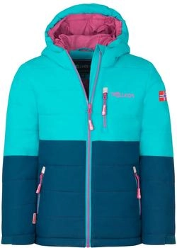 Trollkids Hemsedal Steppjacke Kinder dark turquoise madeira blue bright berry
