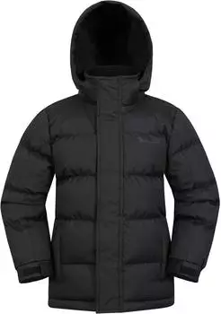 Mountain Warehouse Snow wasserabweisende gesteppte Winterjacke mit Kapuze für Kinder (053194104010) braun