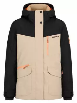 Ziener Akonia-z Ski Jacket Junior Girls soft (135022-771) taupe tex
