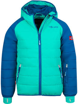 Trollkids Kids Hafjell Snow Jacket dark mint/midnight blue