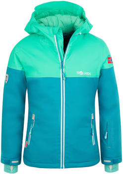 Trollkids Hallingdal Ski Jacket Girls (223) light petrol/dark mint/white