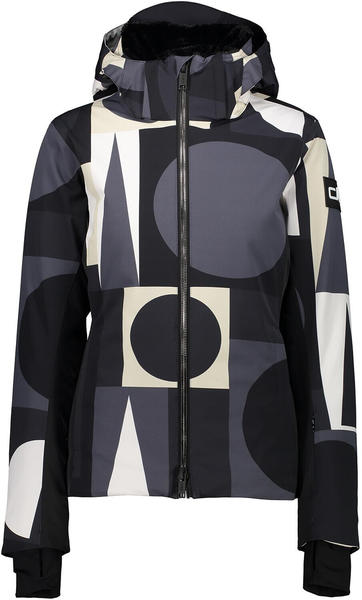 CMP Woman Mondrian Capsule Ski Jacket With Geometric Patterung (30W0766) black/graffite