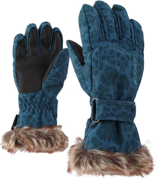 Ziener LIM Girls Glove Junior (801938) blue jaguar print