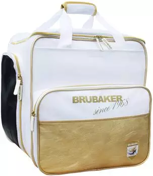 Brubaker Super St. Moritz Skischuhtasche & Helmtasche mit Rucksackfunktion, weiß/gold