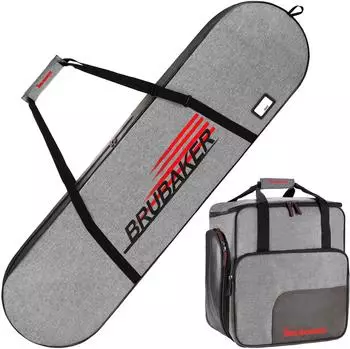 Brubaker Velocity Performance Kombi Snowboardtasche + Stiefeltasche, grau/rot