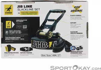 Gibbon Jibline Treewear Slackline 15m black