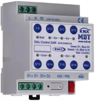 MDT DALI Control 2x64 Gateway 4TE, Reiheneinbauger&auml;t (SCN-DA642.04)